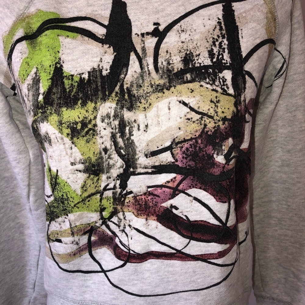 Proenza Schouler Neiman Marcus Sweatshirt Jumper Size S Gray Abstract Print Art - Picture 3 of 8